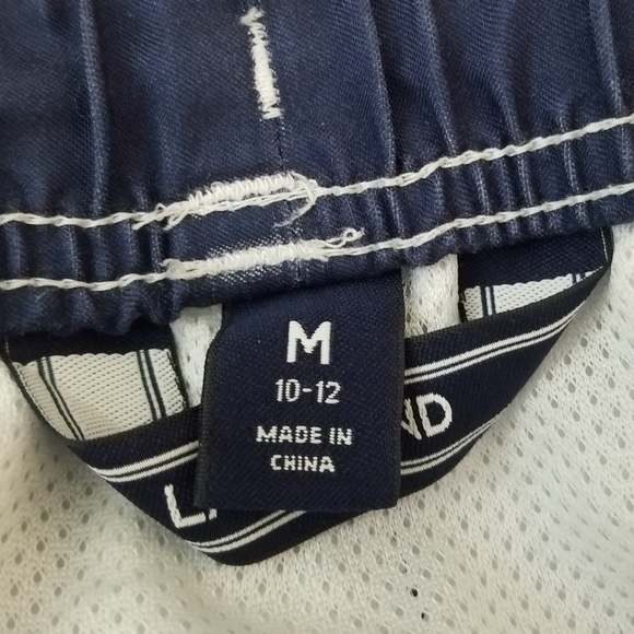 Lands' End Patriotic USA Color Block Swim Trunks M 10/12 - Picture 6 of 6
